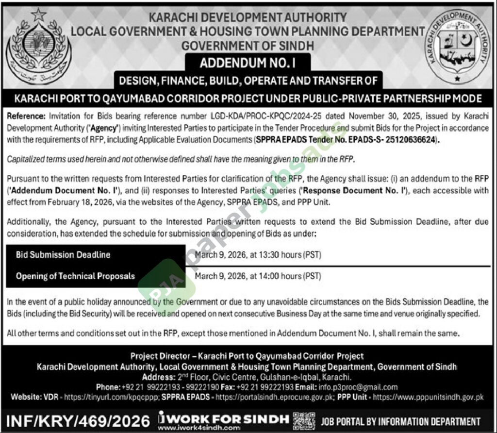 Tender Notice - Karachi