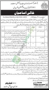 Job Vacancy - Data Processing Assistant / Computer Operator / Junior Clerk - Office of the Controller of Weights and Measures, Sindh