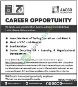 Associate Head / Head of CDC / Lead Architect - IBA