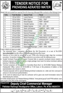 Providing Aerated Water - Pakistan Railways