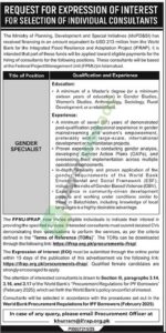 Gender Specialist - FPMU-IFRAP