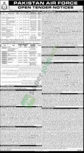 Supply / Purchase / Repair / Overhauling of mentioned items - PAKISTAN AIR FORCE