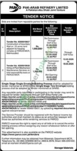 Construction of boundary wall - PAK-ARAB REFINERY LIMITED