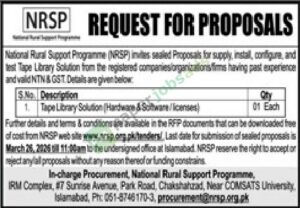 Tape Library Solution - National Rural Support Programme (NRSP)