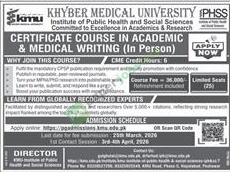 Certificate Course in Academic & Medical Writing - KMU Institute of Public Health & Social Sciences (IPH&SS)