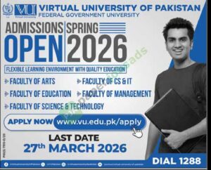 Spring 2026 - VIRTUAL UNIVERSITY OF PAKISTAN - VU