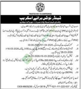 Misc. Scrape Items Sale - Pakistan Cables Limited