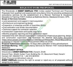 Establishment of Women Technical & Vocational Educatoin & Training Institute - SZABIST ZABTech