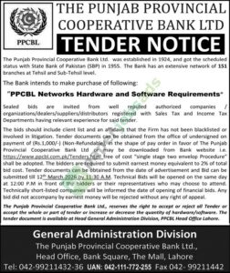PPCBL Networks Hardware and Software Requirements - The Punjab Provincial Cooperative Bank Ltd (PPCBL)