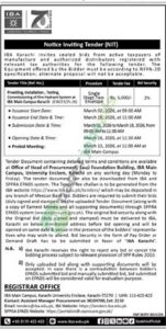 Providing, Installation, Testing, Commissioning of Fire Hydrant System - IBA