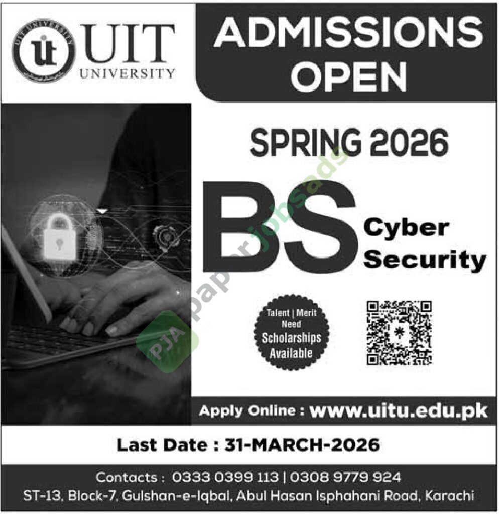 Spring 2026 - Undergraduate - BS Cyber Security - UIT University