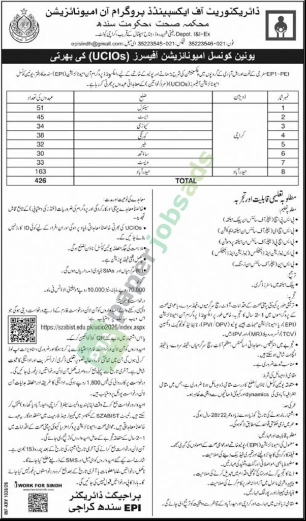 Union Council Immunisation Officers (UCIOs) - Health Department