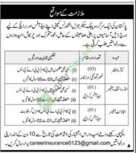 Coordinator / Underwriting Officer / Account Officer - General Insurance Company