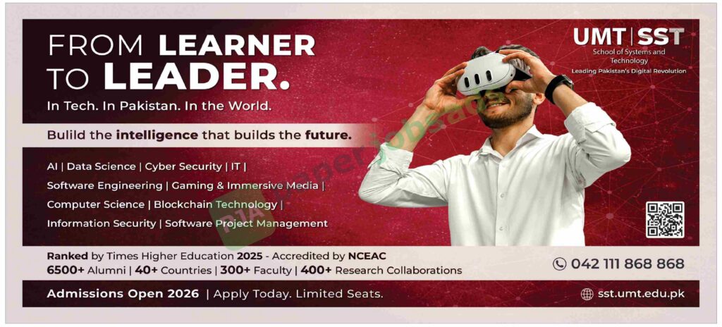 Admissions Open 2026 - UMT