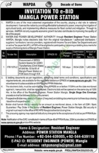 Procurement of SERGI System Spares - WAPDA