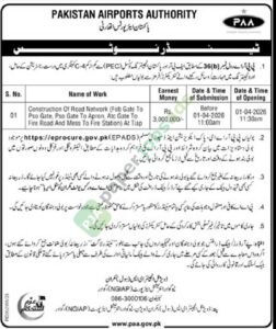 Construction of Road Network - PAKISTAN AIRPORTS AUTHORITY