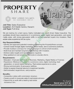 Sales Executive - Arif Habib Dolmen REIT Management Limited