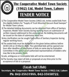 Supply Of Truck Mounted Vacuum Road Sweeper - The Cooperative Model Town Society (CMTS)