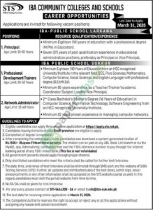 Principal / Network Administrator / Professional Development Trainers - IBA COMMUNITY COLLEGES AND SCHOOLS