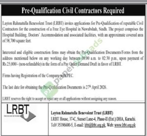 Construction of a Free Eye Hospital - Layton Rahmatulla Benevolent Trust (LRBT)